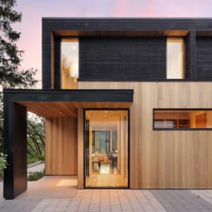 The front of the home