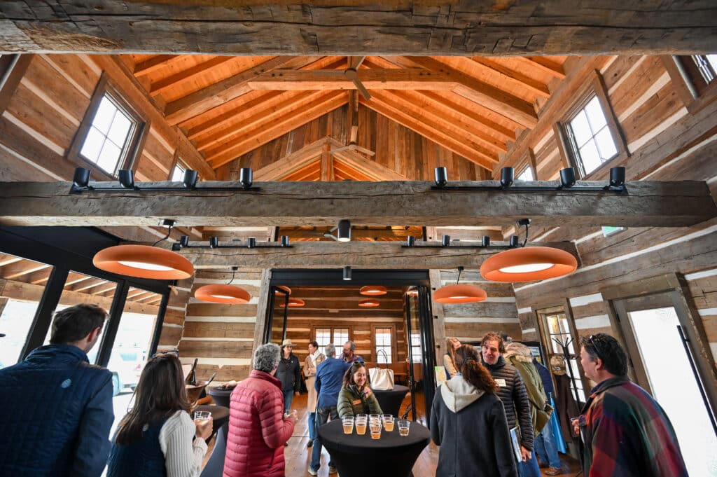 The main hall at the Eagle Valley Land Trust Conservation Center