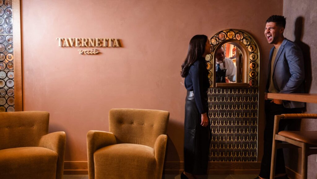 The entry of Tavernetta Vail restaurant